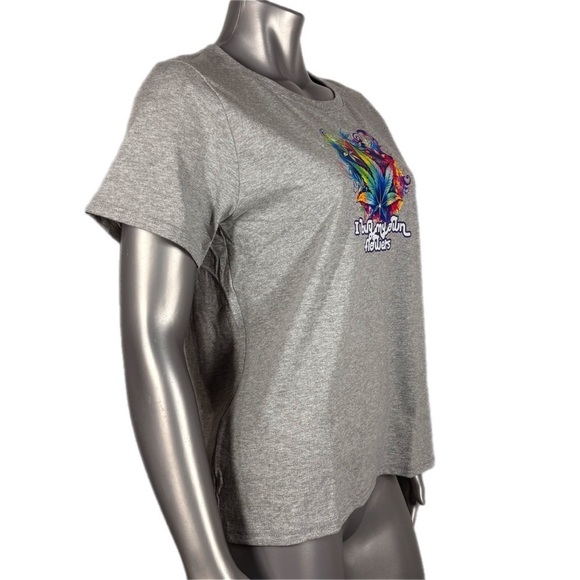 The Blind Medium | Gray Colorful ‘I buy my own flowers’ 420 graphic print T - Picture 4 of 11